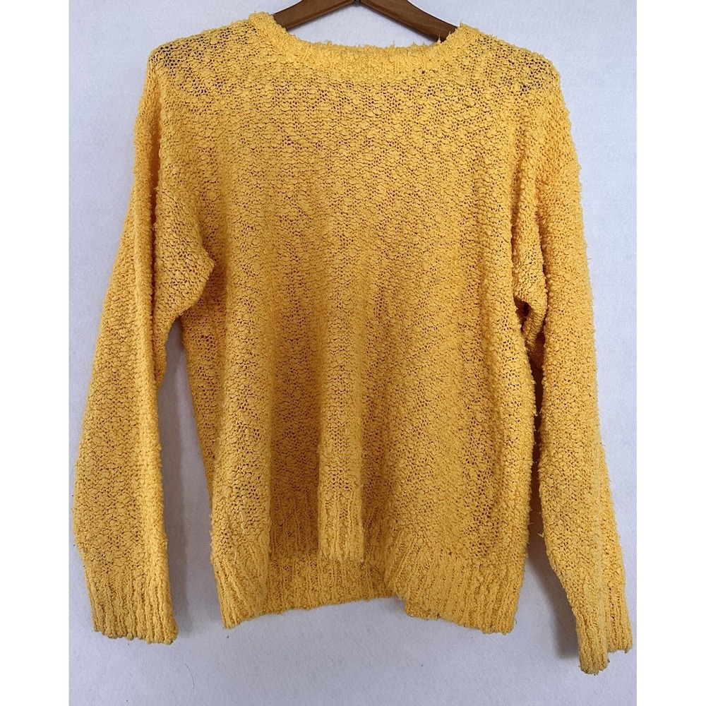 Favorites Sweater Vintage 80s Retro Pullover Womens M Yellow Excellent
